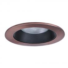 Elco Lighting EL993BCP - DISCON 4" BLK BFFL W/COPPER RING