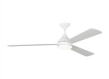 Visual Comfort & Co. Fan Collection 3STMSM60RZWD - Streaming Smart 60" Dimmable Indoor/Outdoor Integrated LED White Ceiling Fan with Remote Control