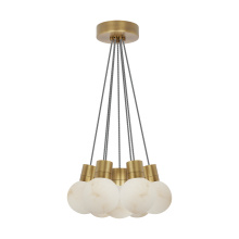 Visual Comfort & Co. Modern Collection SLCH543WDIHAB - Mina Alabaster 7-Light Small Chandelier