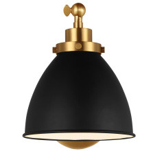 Visual Comfort & Co. Studio Collection CW1131MBKBBS - Wellfleet Single Arm Dome Task Sconce