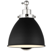 Visual Comfort & Co. Studio Collection CW1131MBKPN - Wellfleet Single Arm Dome Task Sconce