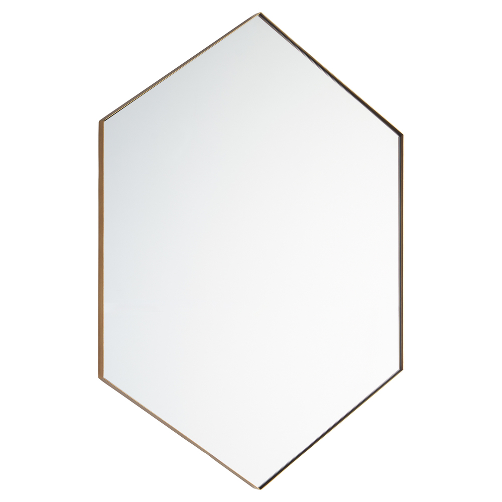 24x34 Hexgn Mirror - GLD