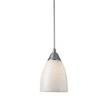 ELK Home 416-1WS -  PENDANT IN SATIN NICKEL AND WHITE SWIRL