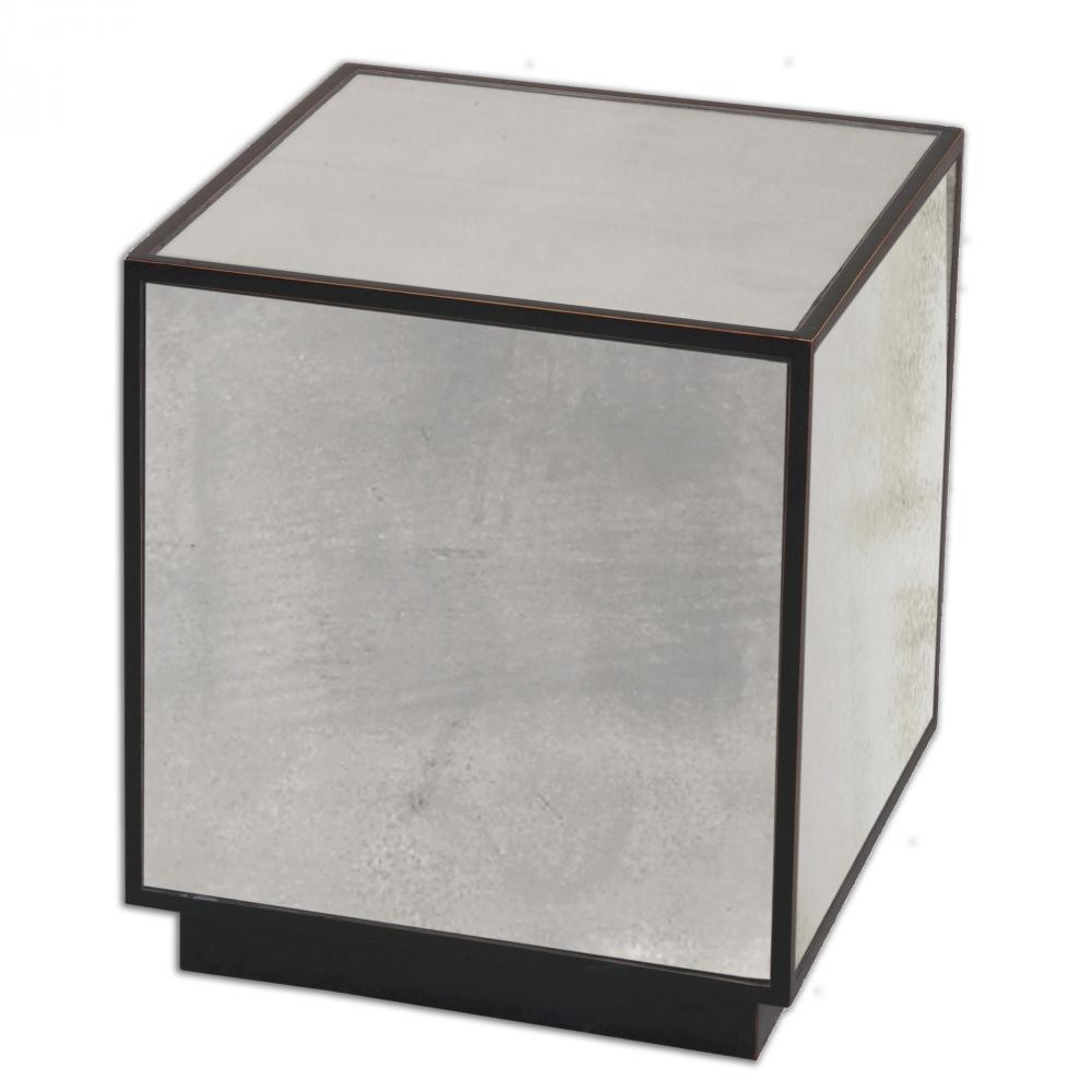 Uttermost Matty Mirrored Cube Table
