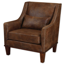 Uttermost 23030 - Uttermost Clay Leather Armchair